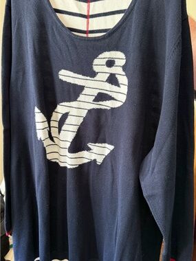 Nautical Anchor Navy Knit Sweater
